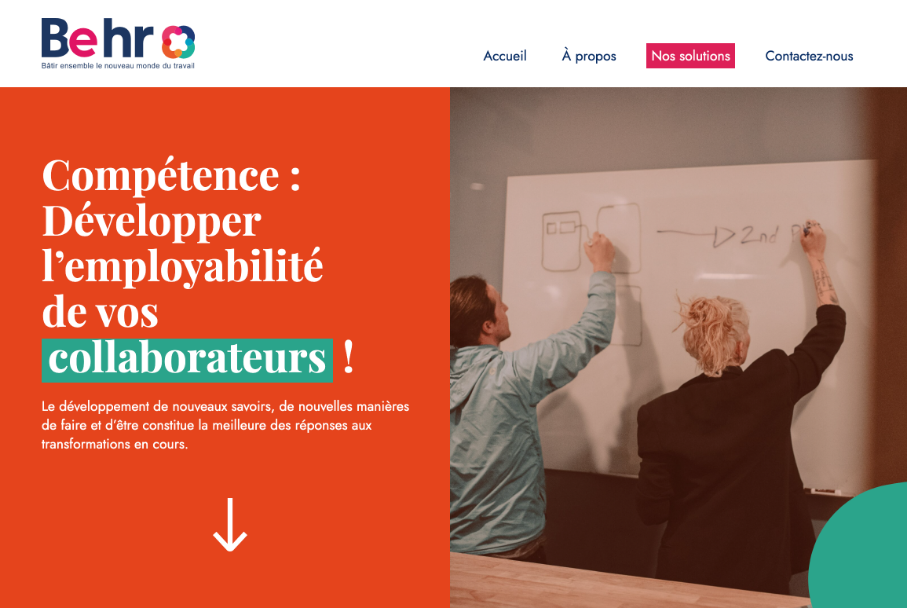 Création de logo et site internet BeHR Paris